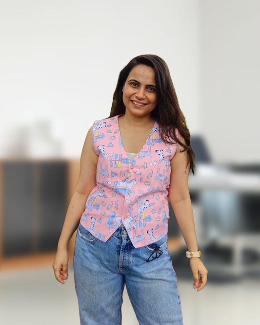 Pawfect Pink Waistcoat