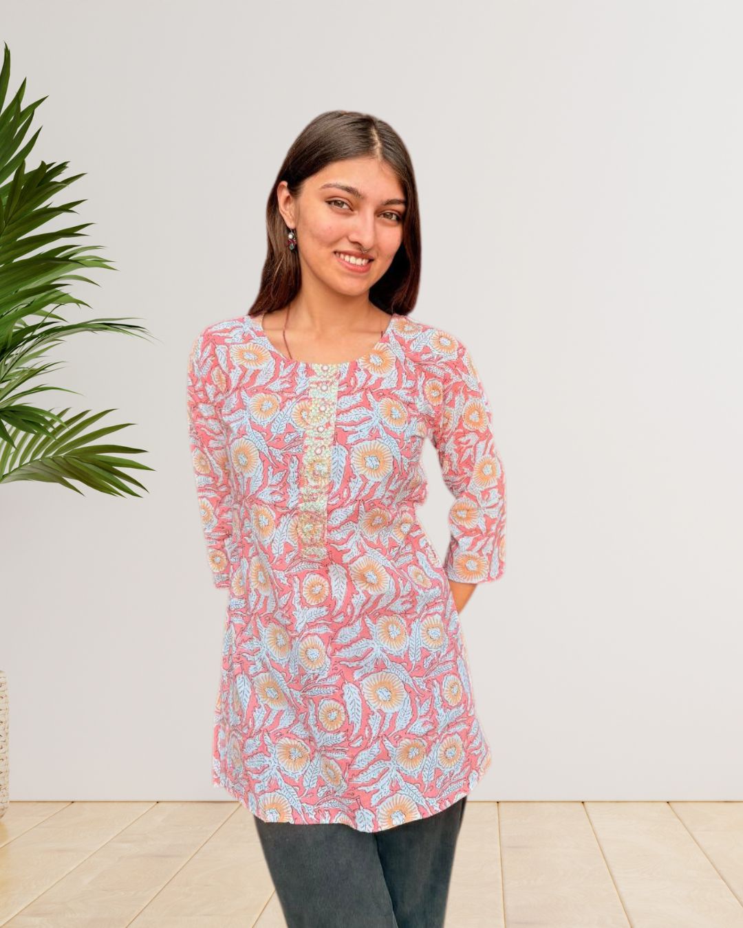 Peach Pop Kurti