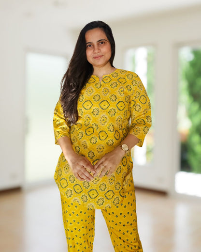 Mustard Mint Co-ord Set