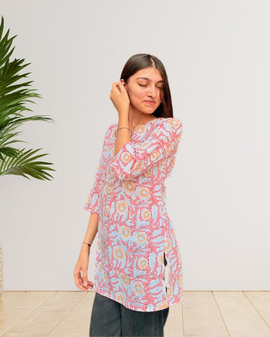 Peach Pop Kurti