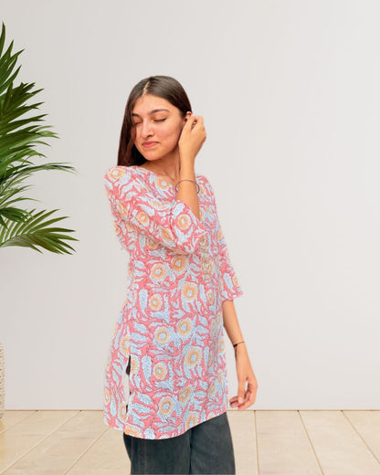 Peach Pop Kurti
